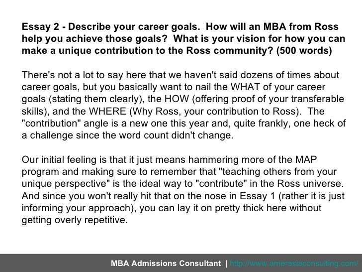 MBA Application Essay Questions and Recommendation